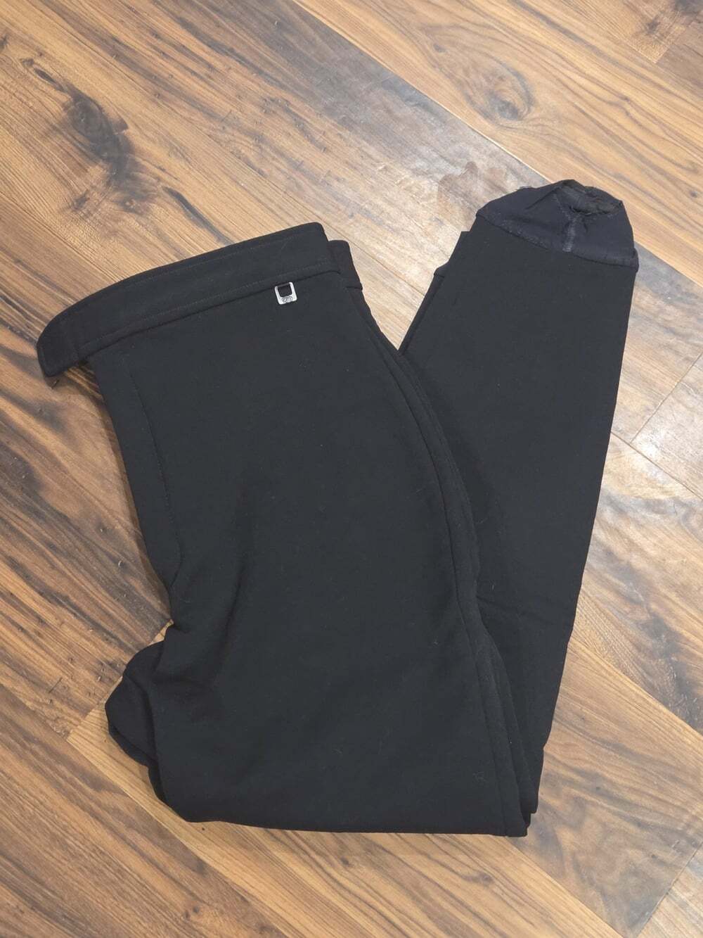 Vintage 80s Roffe Ski Pants Wool Blend 8/10 Black Stirrup Schoeller Swiss Made